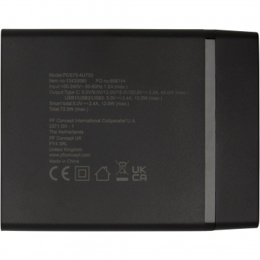 Logotrade mainoslahjat kuva: ADAPT 72 W:n kierrätetystä muovista valmistettu PD-latausasema